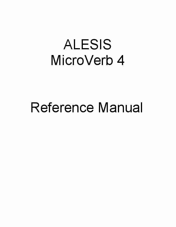 Alesis Musical Instrument MICROVERB 4-page_pdf